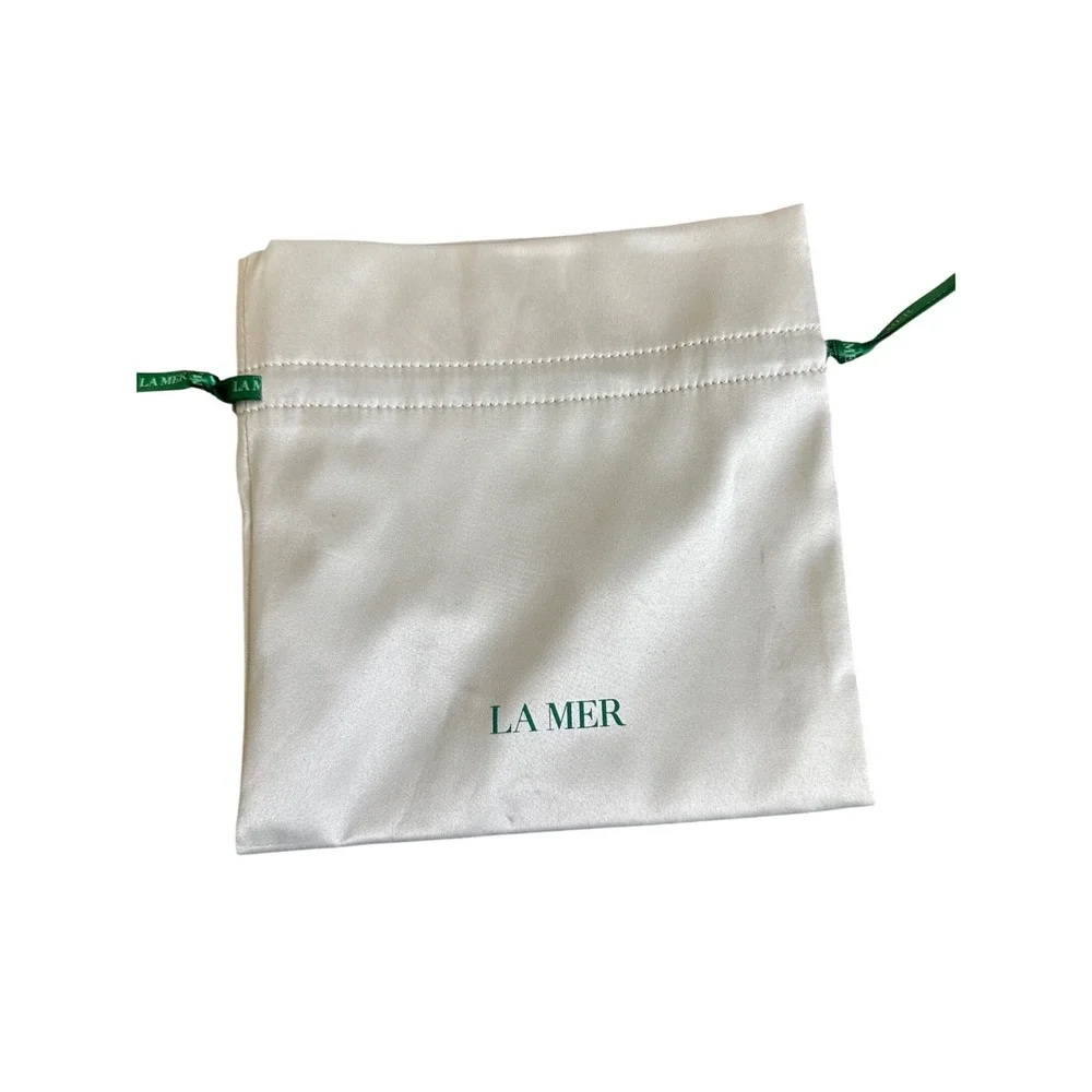 La Mer Drawstring Pouch dust Bag Cream Beige Travel Makeup‎ Skincare Storage